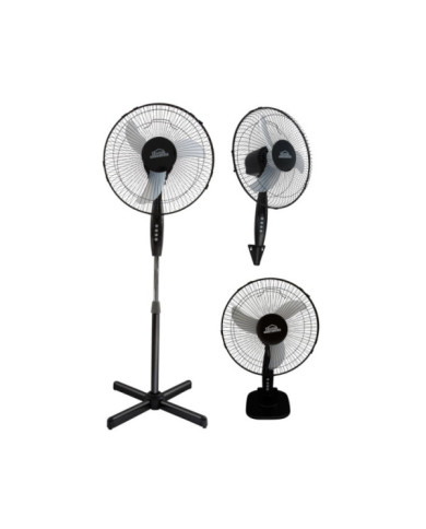Ventilador Pedestal Negro 16 Hecrsf-16Bin 3 En 1 Caja X 1 He