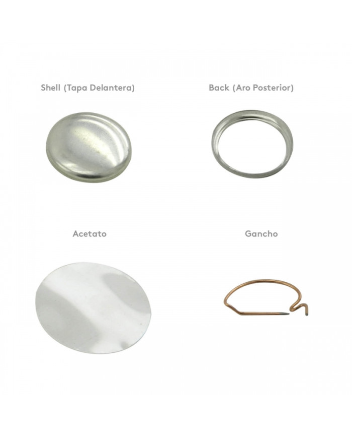 Herraje 2.2 cms para ensamble de Botón